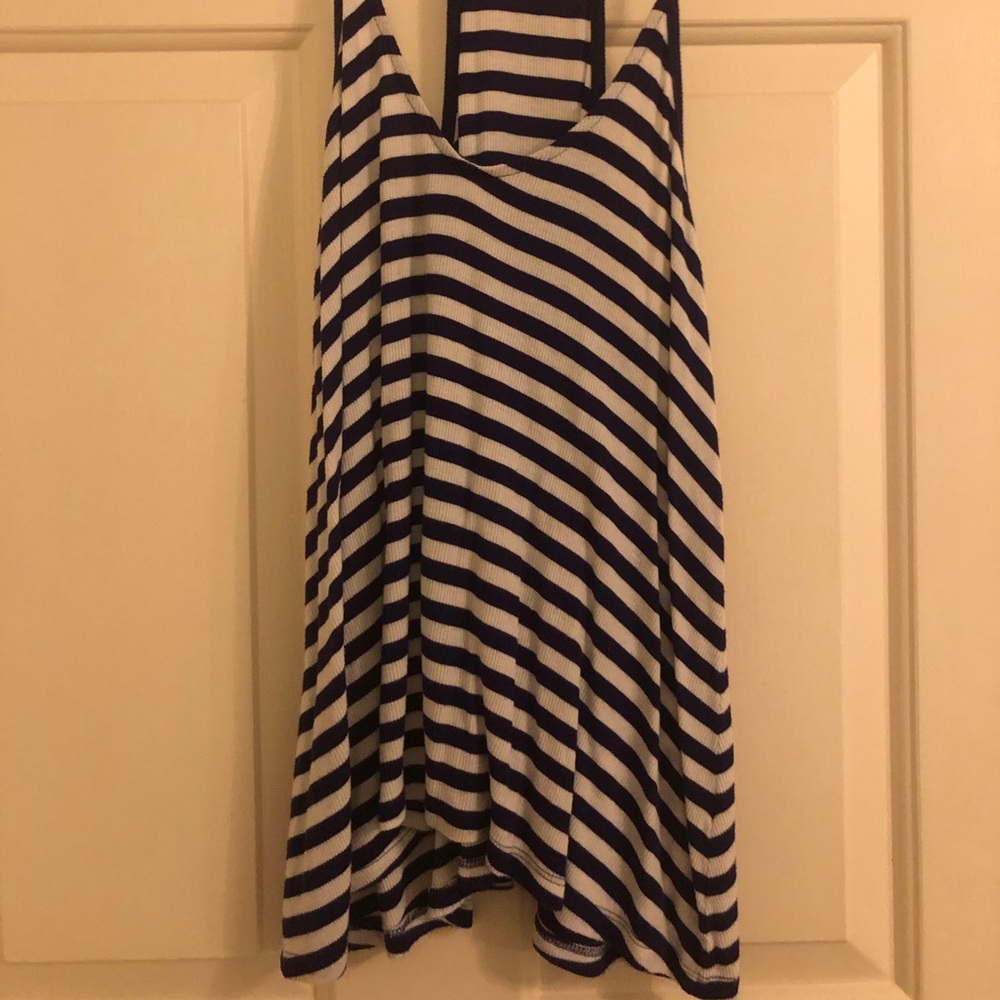 Purple striped flowy tank top Forever 21